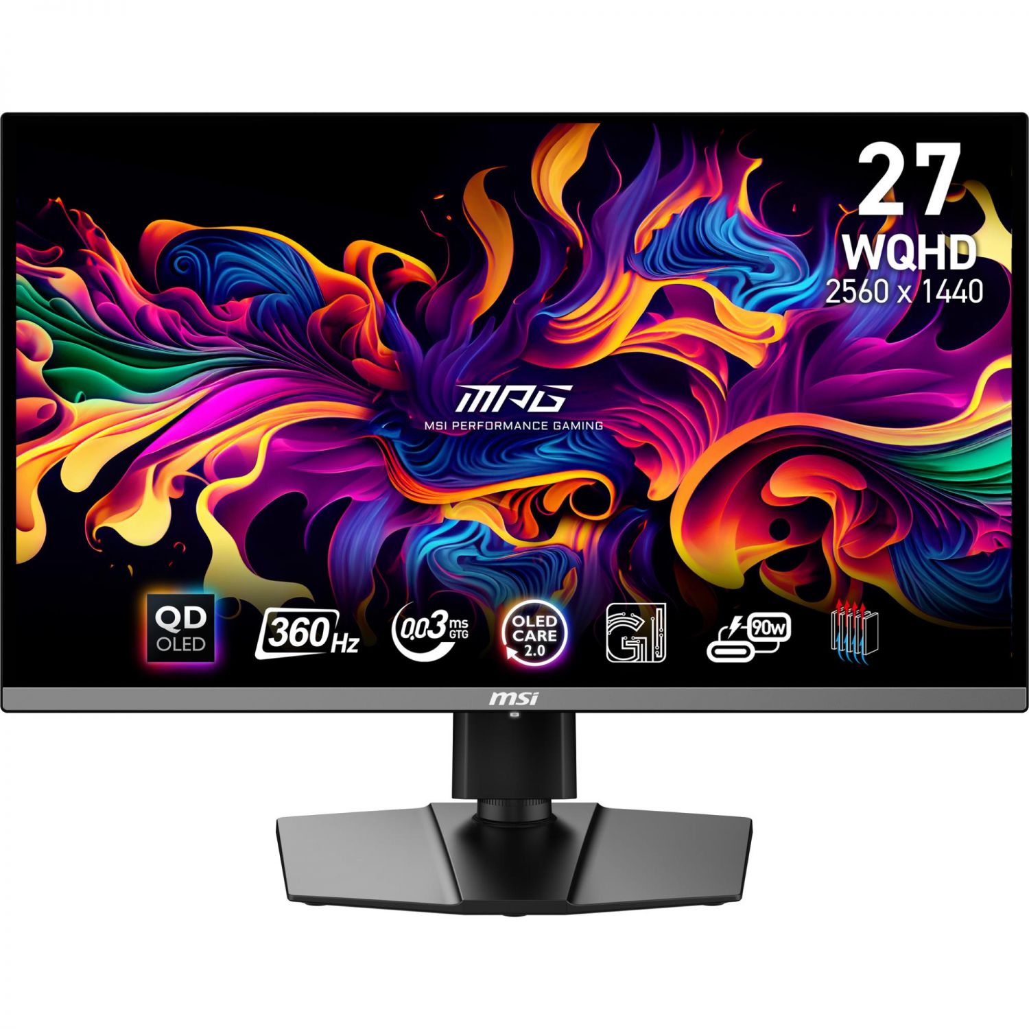 Monitor|MSI|MPG 271QRX QD-OLED|26.5|Gaming|Panel QD-OLED|2560x1440|16:9|360Hz|Matte|0.03 ms|Swivel|Pivot|Height adjustable|Tilt|Colour Black|MPG271QRXQD-OLED