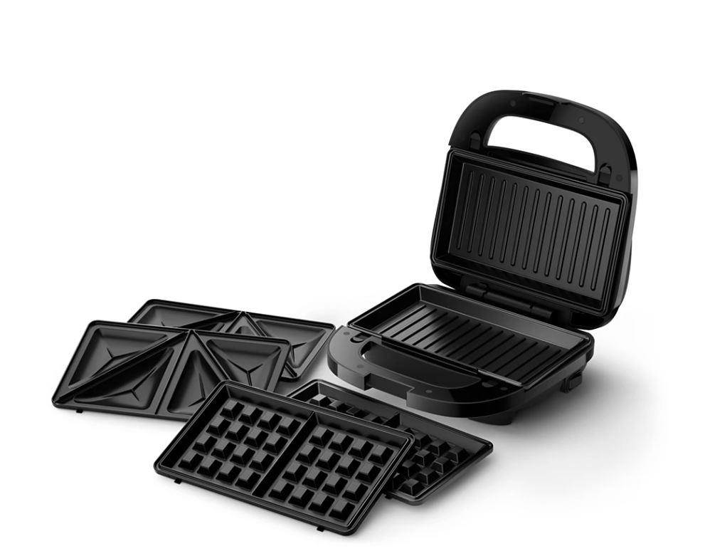 Philips Sandwich maker 5000 Series HD2350/80, 3 plate sets for paninis, sandwiches and waffles