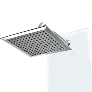 dušipaneeeli süsteem, klaas, 25 x 44,6 x 130 cm, valge