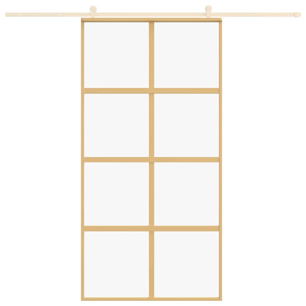 liuguks, kuldne, 102,5x205 cm, läbipaistev ESG-klaas/alumiinium