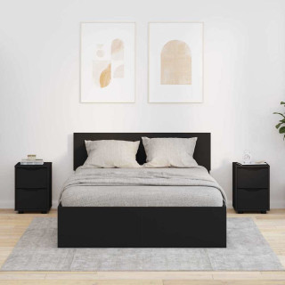 Öökapid sahtliga 2 pcs Must 30,5 x 30 x 43 cm Tehispuit