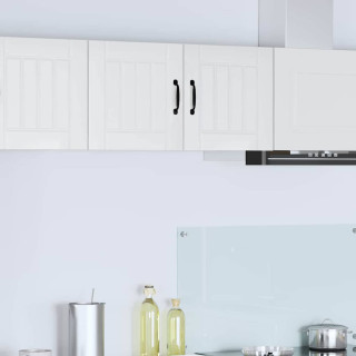 Seinakapp kööki Kergelt läikiv valge 80 x 31 x 40 cm Tehispuit