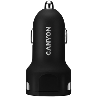 CANYON автомобильное зарядное устройство C-04 2.4A/2USB-A Black