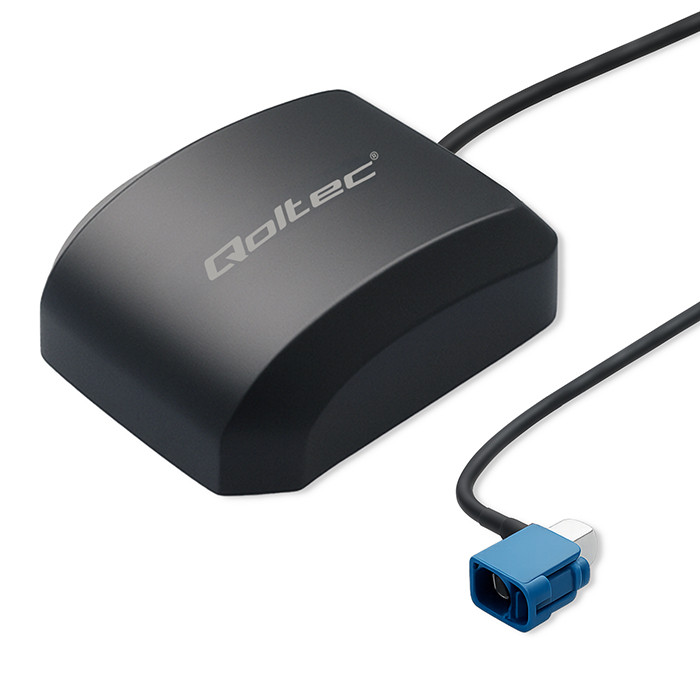 Qoltec Mobile GPS antenna with magnetic base | omnidirectional | 28dBi | 50W | FAKRA