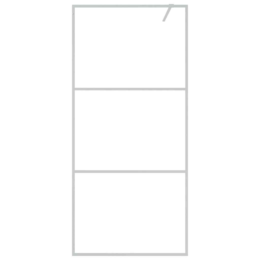 Душевая стенка, серебристая, 90 x 195 см, прозрачное ESG-стекло