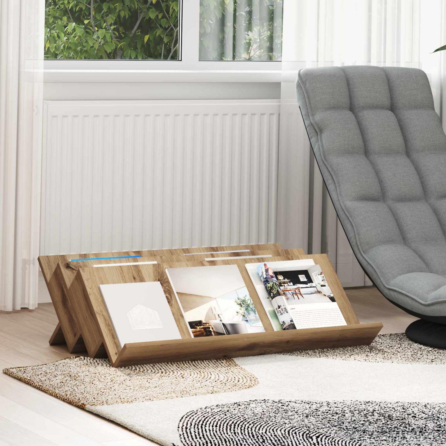 Kõrvalkapp riiuliga Käsitööpuu 90 x 57,5 x 42 cm Tehispuit