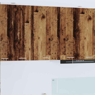 Seinakapp Riga Vana puu ja valge 50 x 31 x 80 cm Tehispuit