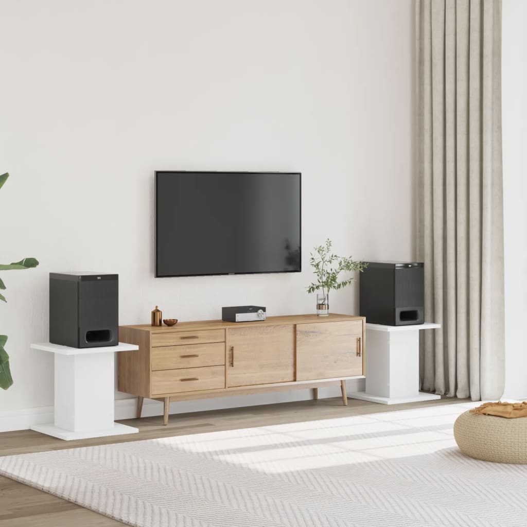 kõlarialused 2 tk, valge, 30x30x40 cm, tehispuit