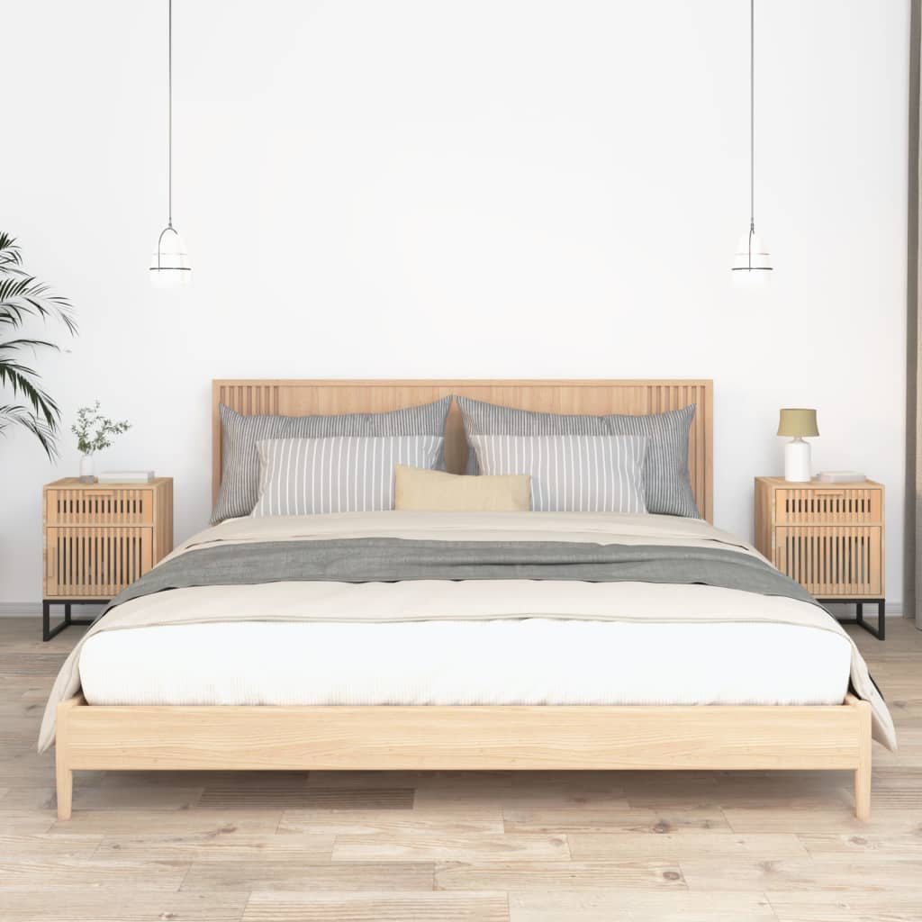 Тумбочки прикроватные 2 шт, 40 x 30 x 55,5 см, искусственное дерево и металл