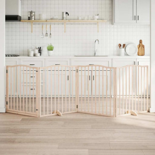 Складная калитка для собак с дверью, 4 панели, 320 см, тополь