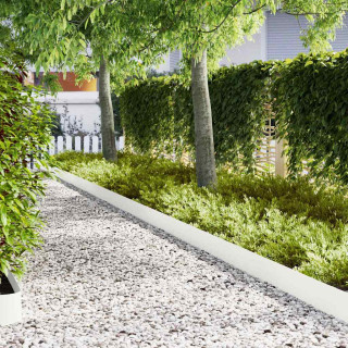 Nurmikonreunukset 20 pcs Valge 100 x 0.5 x 20 cm Teras