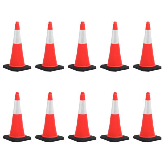 helkuritega liikluskoonused raskete alustega, 10 tk, 75 cm