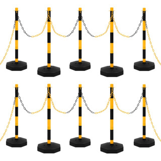 набор столбов для забора, 10 м, пластиковые цепи