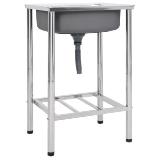 Походная мойка с одной раковиной, краном, нержавеющая сталь