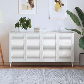 kapiuksed, võrega disain 4 tk valge 69x39,4 cm männipuit