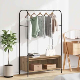 Riidepuu ladustamisega Pruun 100 x 44 x 160 cm Tehispuit