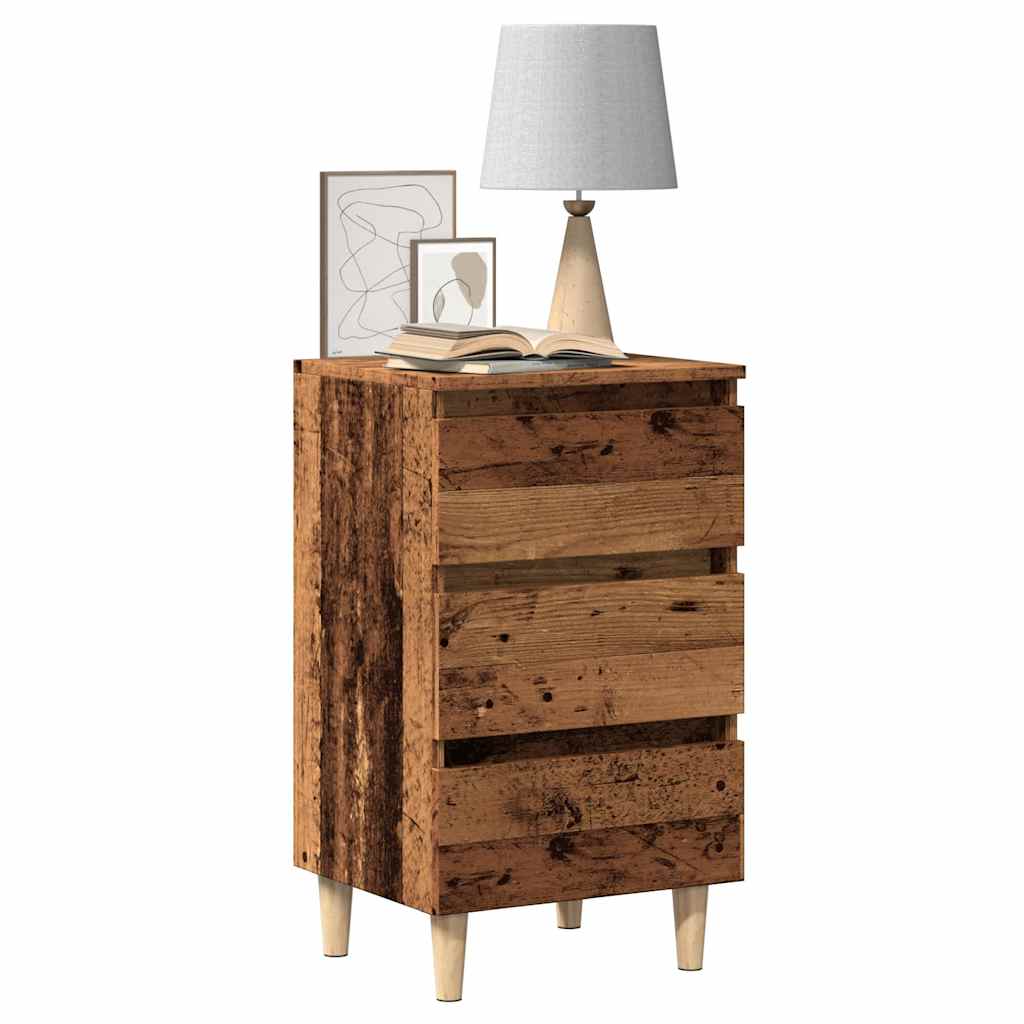 Прикроватная тумбочка Old Wood 40x35x69 см из искусственного дерева