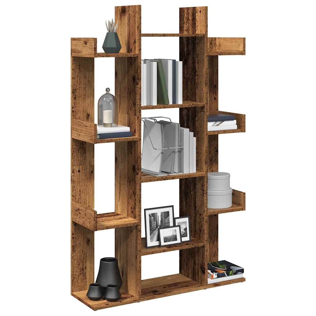 Книжный шкаф из состаренного дерева 86x25,5x140 см, engineered wood
