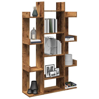 Книжный шкаф из состаренного дерева 86x25,5x140 см, engineered wood