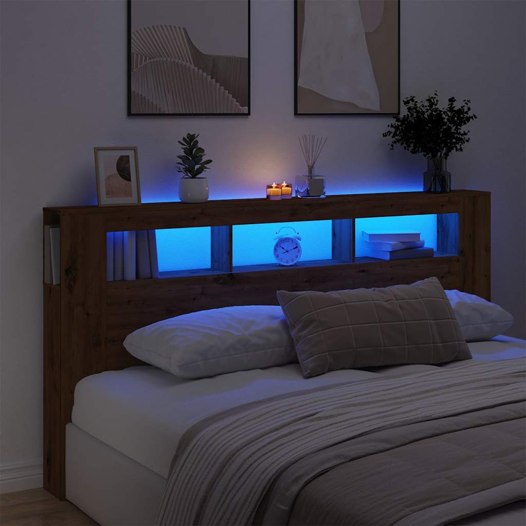 LED-peats, Artisan Oak 200x18,5x103,5 cm projekteeritud puit