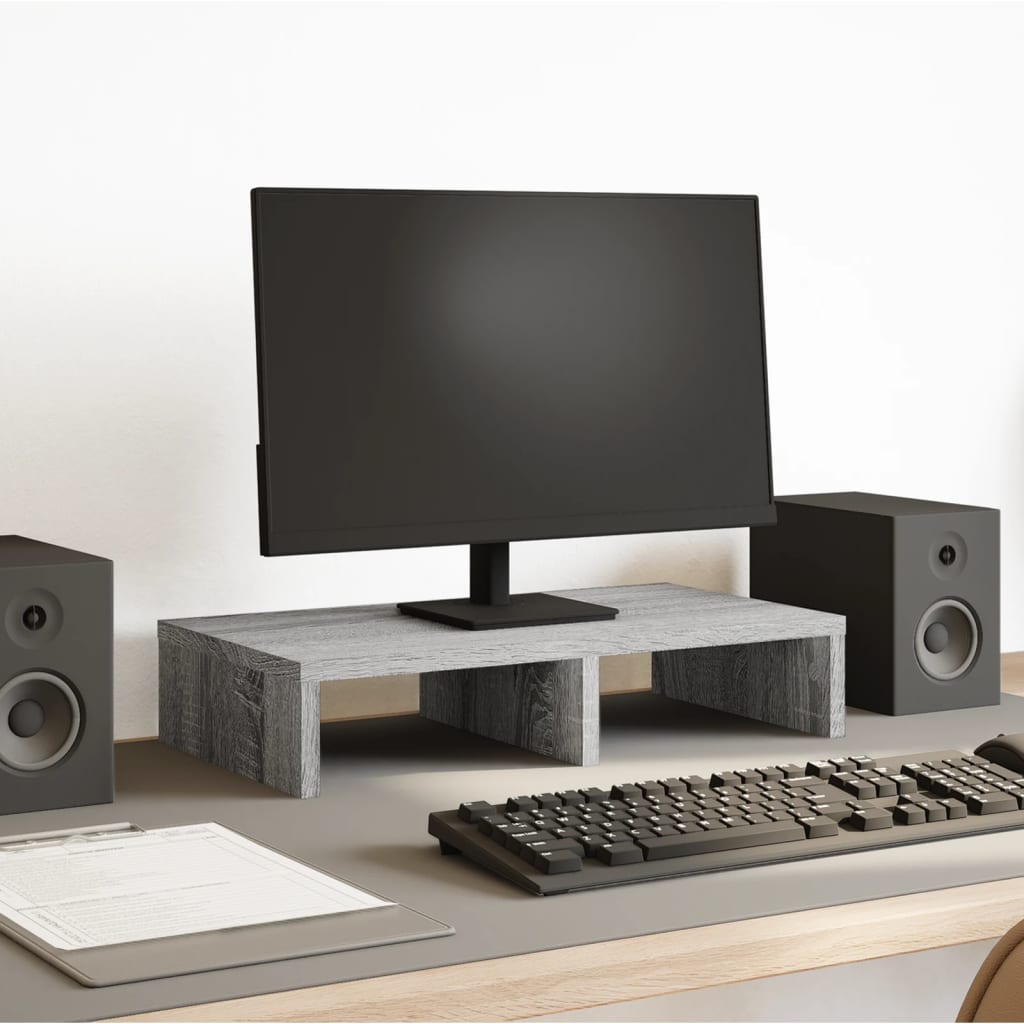 monitorialus, hall Sonoma tamm, 50 x 27 x 10 cm, tehispuit