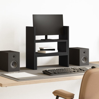 настольный органайзер, черный, 40x17x41 см, искусственное дерево