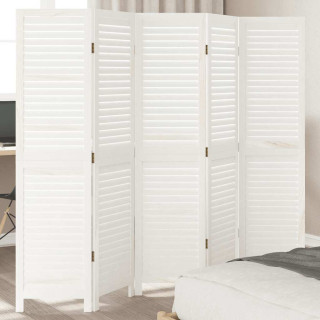 5 paneeliga ruumijagaja, valge, Paulownia puit