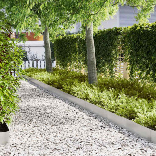 Nurmikonreunukset 20 pcs Hõbedane 100 x 0.5 x 20 cm