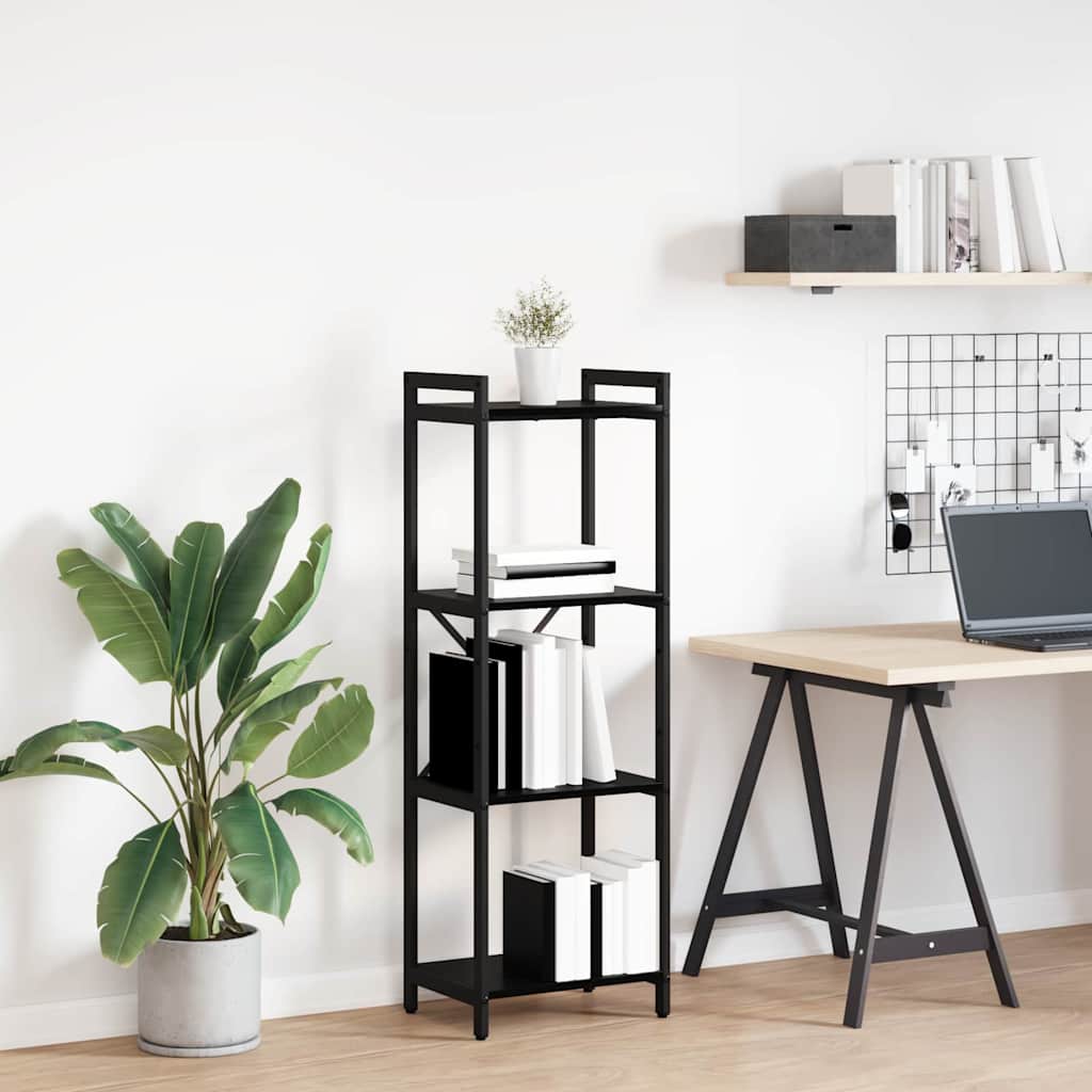 Raamatukapp Must tamm 40 x 30 x 118 cm Tehispuit