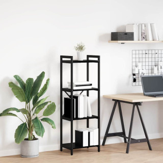 Raamatukapp Must tamm 40 x 30 x 118 cm Tehispuit