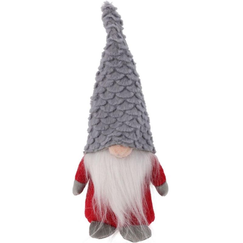 DECORATIVE SANTA CLAUS 22CM GREY SCALE