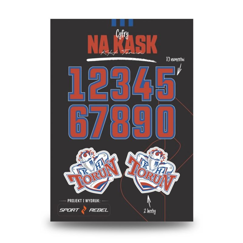 Helmet numbers KHT Toruń SILVERCYFRY