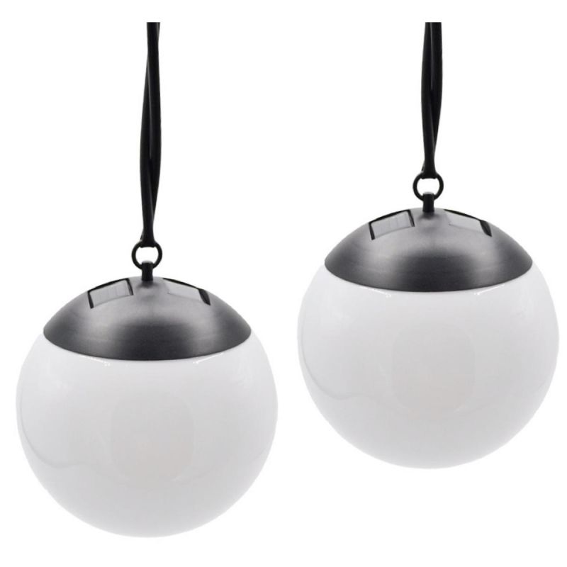 SOLAR LAMP PLASTIC HANGING BALL 20CM