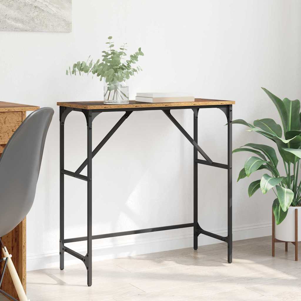 Konsoollaud Vana puit 75 x 32 x 75 cm Tehispuit