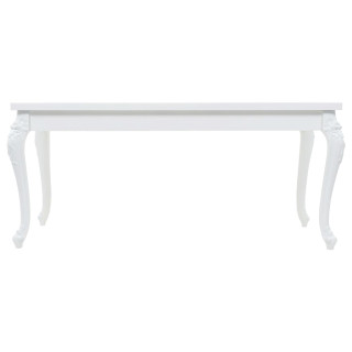 söögilaud, 179 x 89 x 81 cm, kõrgläikega valge