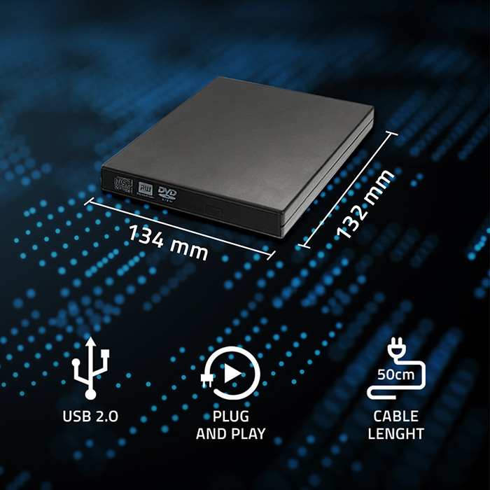 Qoltec External USB 2.0 12.7mm SATA Optical Drive Case
