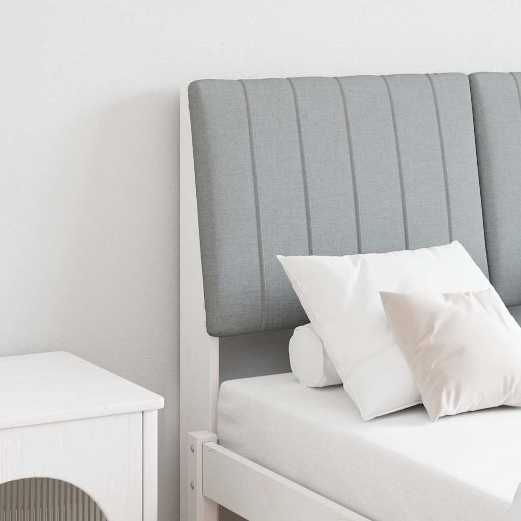 Polsterdatud voodiots Helehall 120 cm Tahke mänd