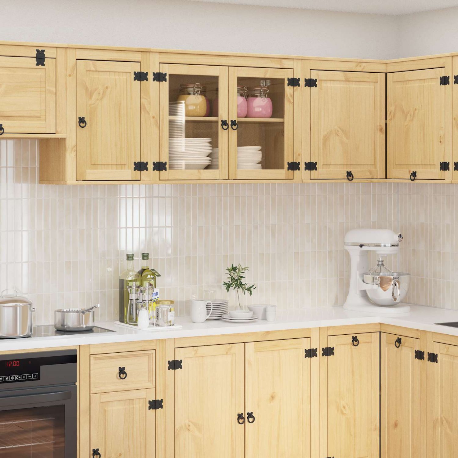 Kapp riiuliga ladustamisega Kallis 60 x 32 x 40 cm Tahke mänd