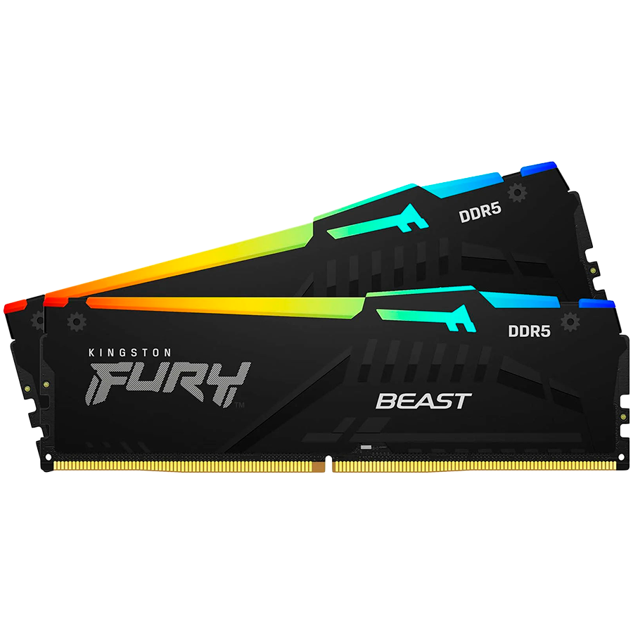 Kingston 32GB 6400MT/s DDR5 CL32 DIMM (Kit of 2) FURY Beast RGB EXPO