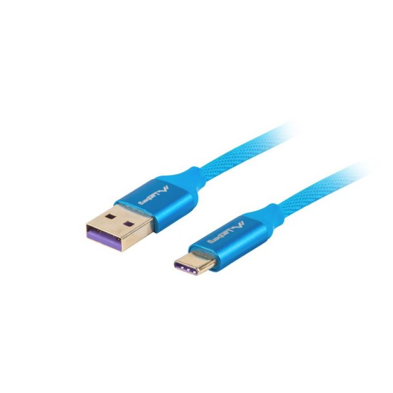 Lanberg CA-USBO-21CU-0010-BL cable (USB 2.0 type A - USB type C; 1m; blue)