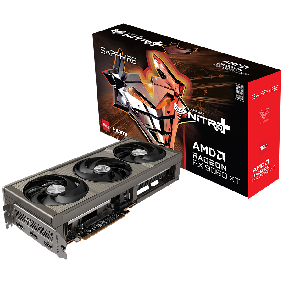 SAPPHIRE NITRO+ AMD RADEON RX 9060 XT GAMING OC 16GB DUAL HDMI / DP