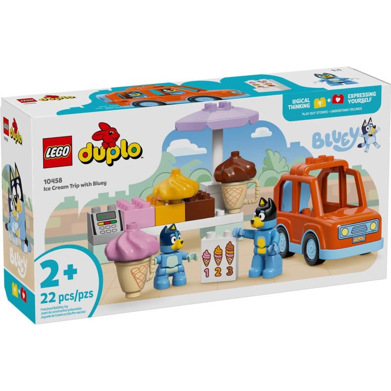 LEGO DUPLO Bluey 10458 Ice Cream Trip with Blue
