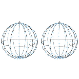 Pall koos 384 LED-iga 2 pcs Külm valge 60 cm Metall