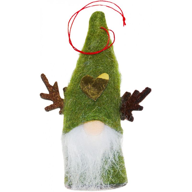 CHRISTMAS DECORATIVE PENDANT 9CM GREEN SANTA CLAUS