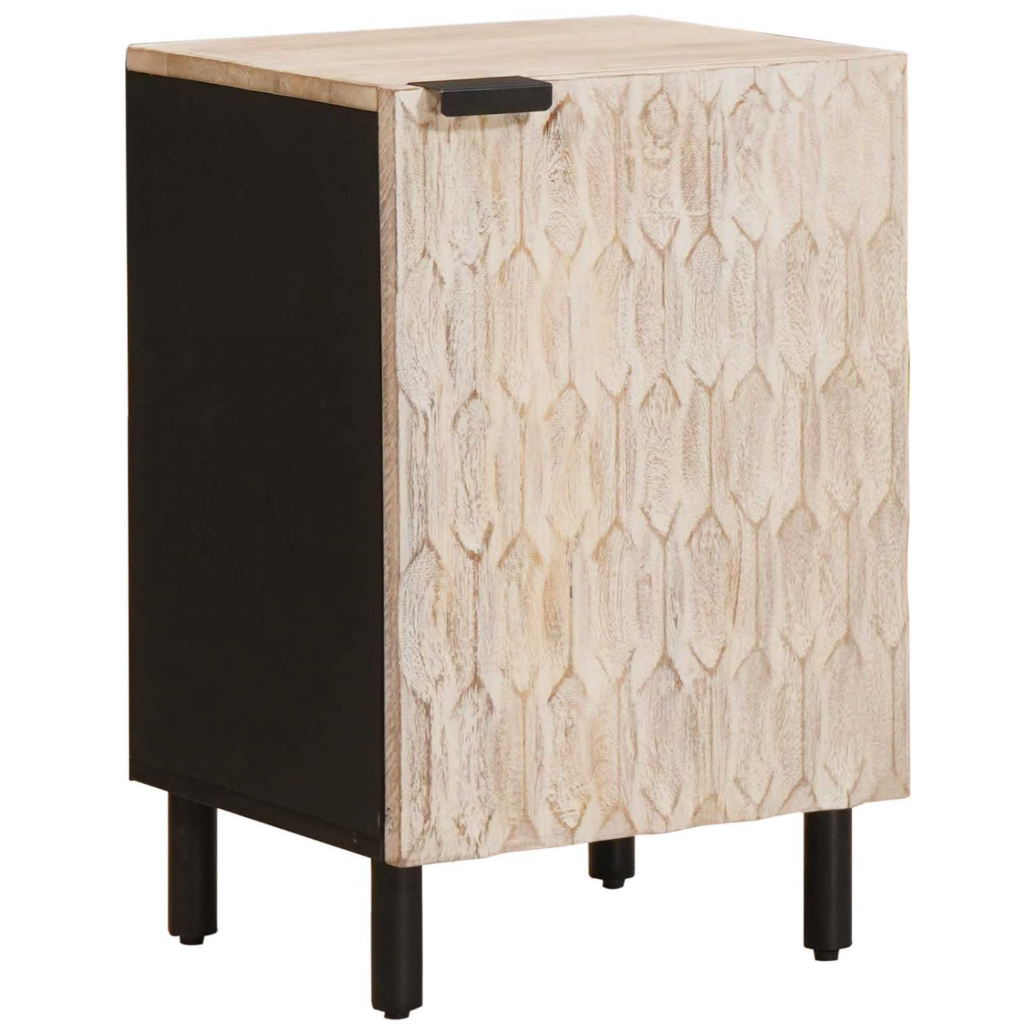 Vannitoa kapp riiuliga Valge 38 x 33 x 58 cm Tugev mango puu