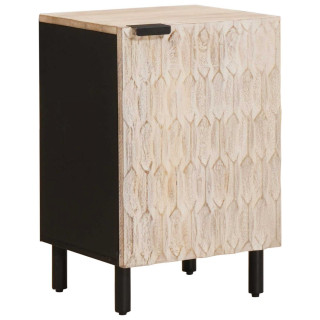 Vannitoa kapp riiuliga Valge 38 x 33 x 58 cm Tugev mango puu