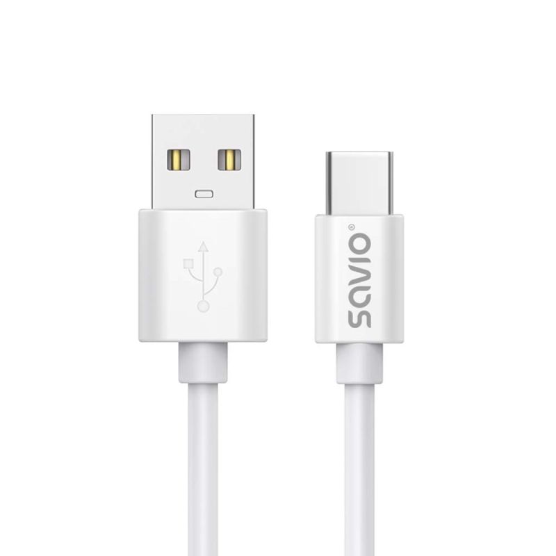 SAVIO USB-A – USB-C CABLE, 3 M, WHITE, CL-168