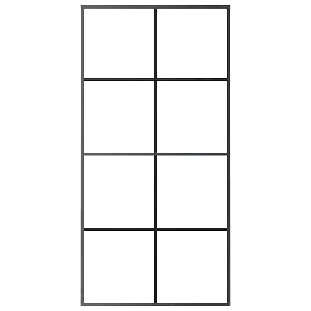 liuguks, must, 102,5 x 205 cm, ESG-klaas ja alumiinium