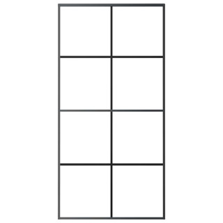 liuguks, must, 102,5 x 205 cm, ESG-klaas ja alumiinium