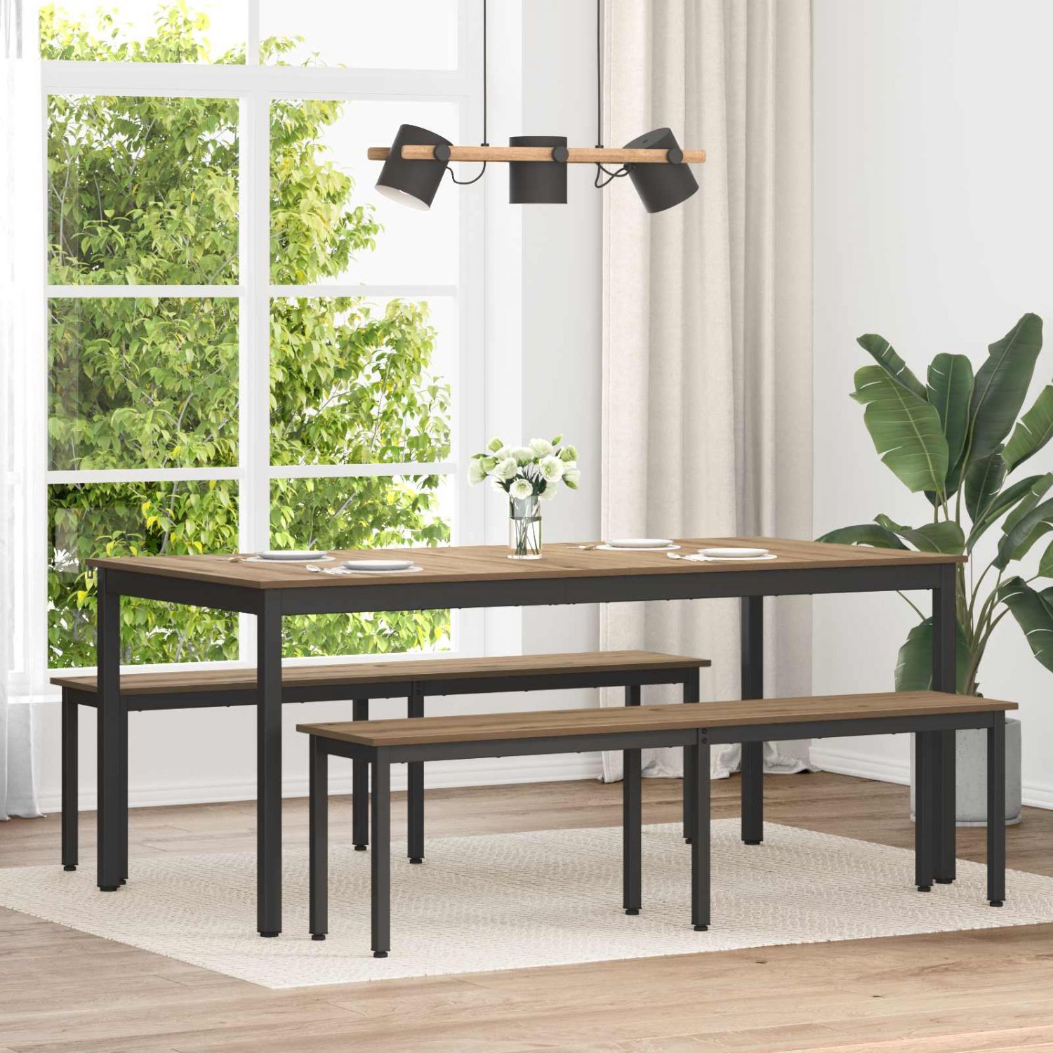 pink Artisani tamme 160 x 35 x 45 cm Tehispuit